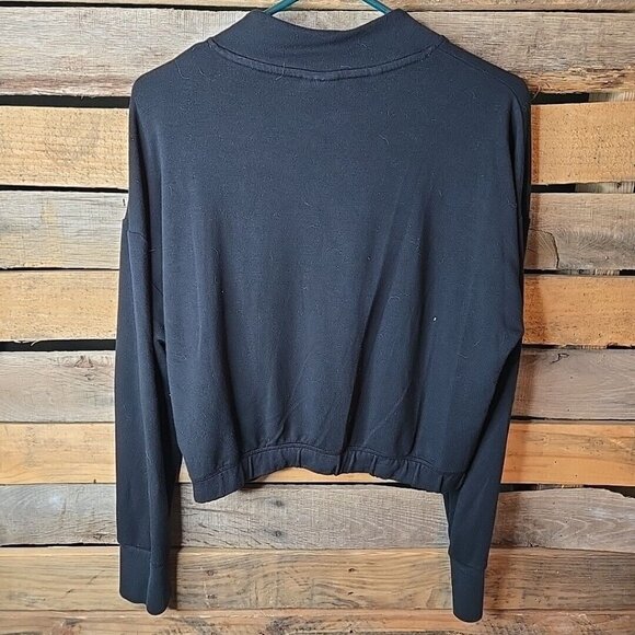 Gymshark Top Womens XL Black Training Pippa Pullover 1/4 Zip Jacket Cinched - Picture 6 of 6